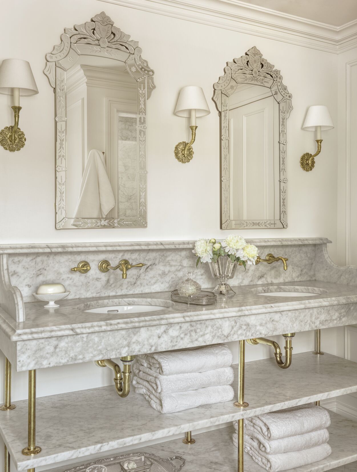 The master bathroom